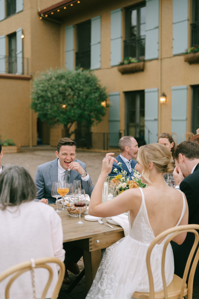A gathering at an Oregon wedding