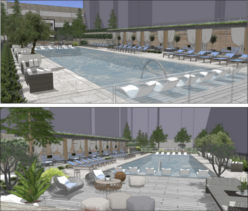 luxury apartment pool design
