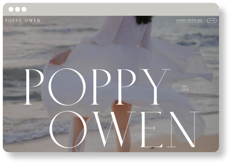 Poppy Owen Business Coach - website showit design - azori studio