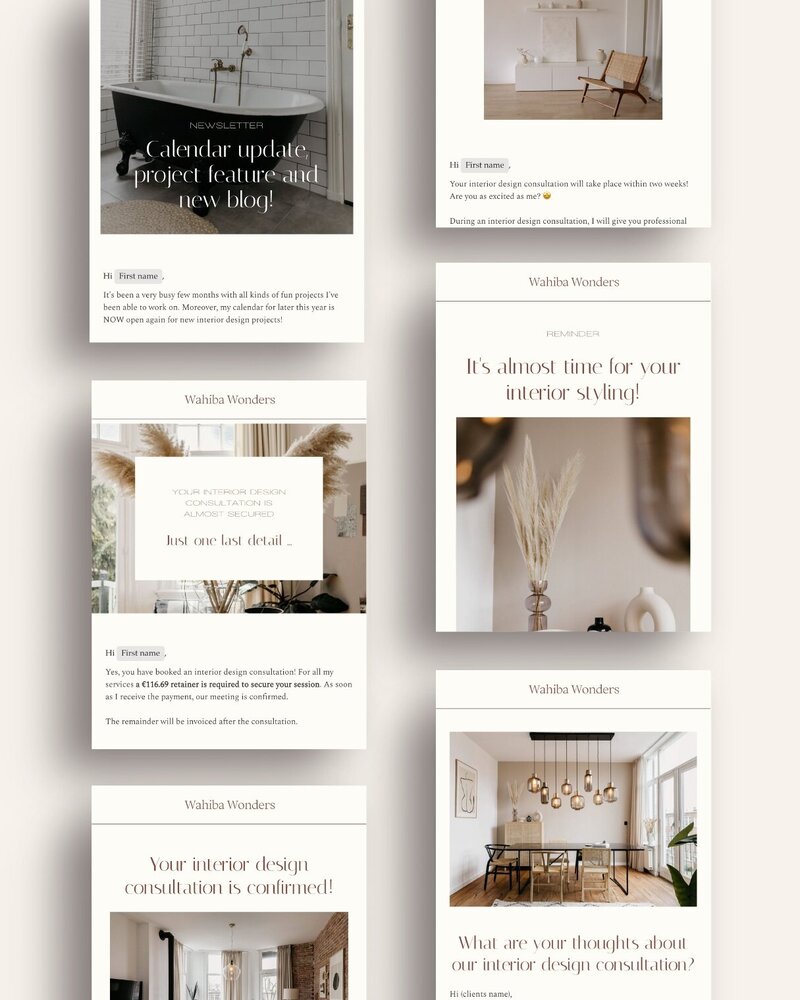 Flodesk email templates Wahiba Wonders 1