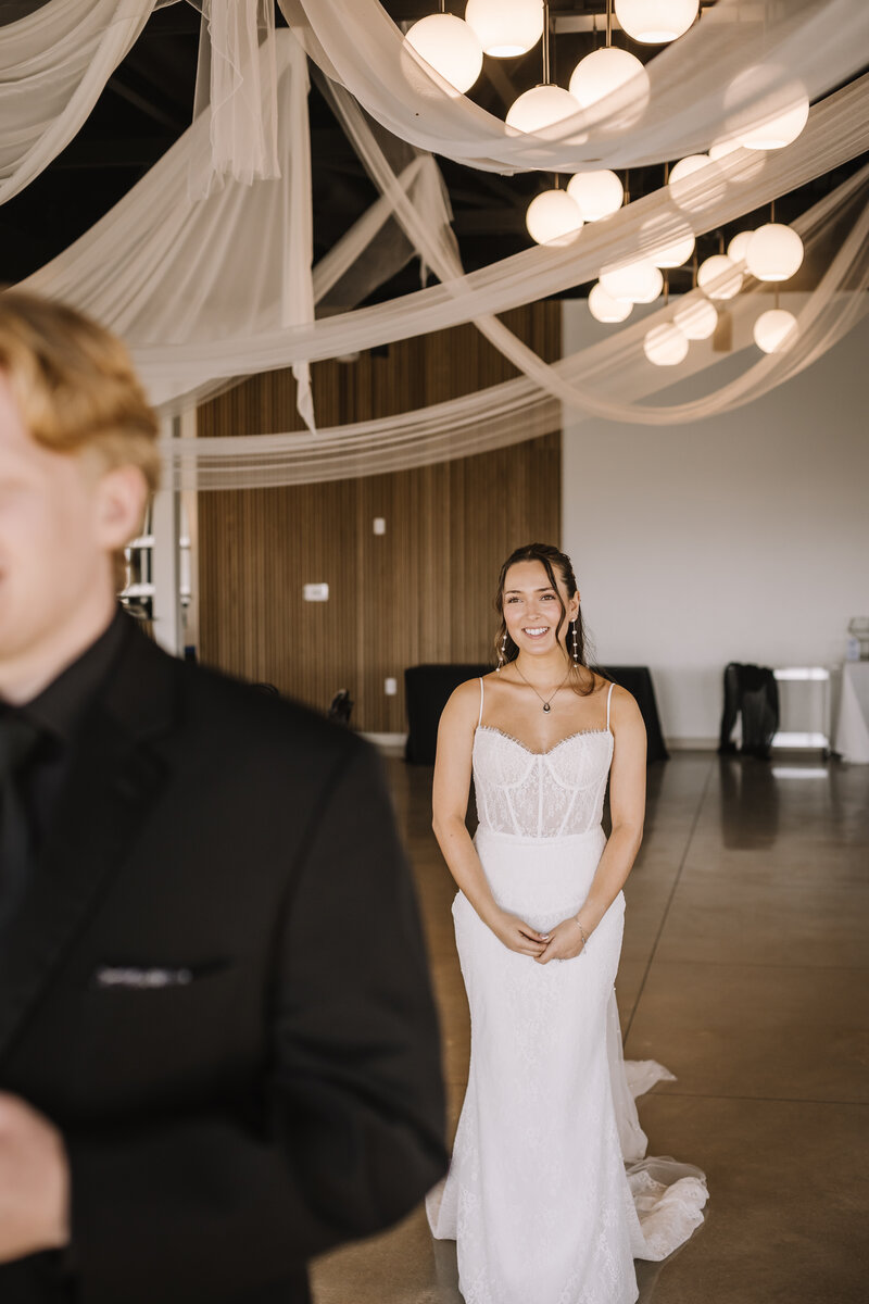 Bride and Groom walking hand in hand