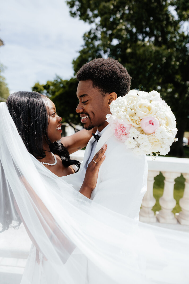 Bride and groom portraits at Aurora Meadows.