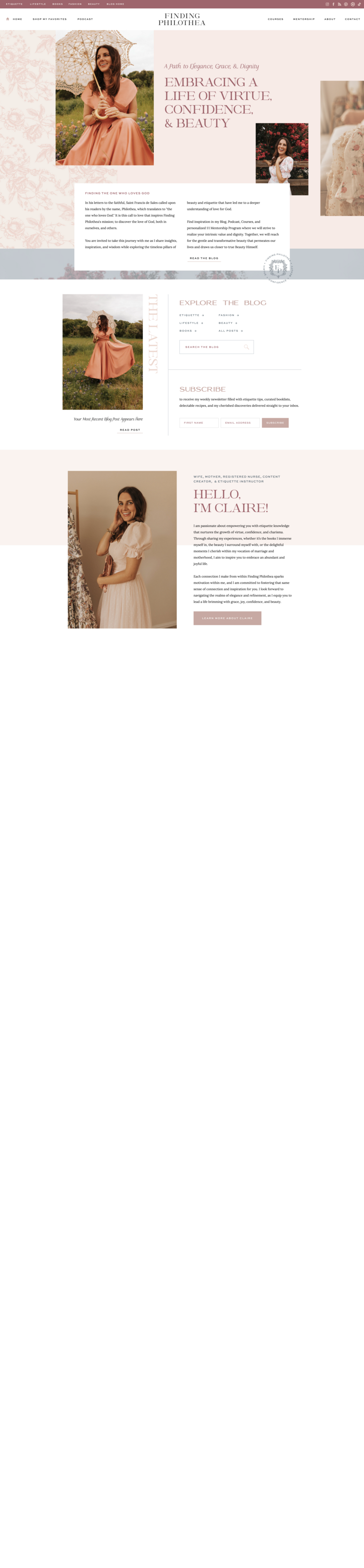 a screenshot of an interior design website