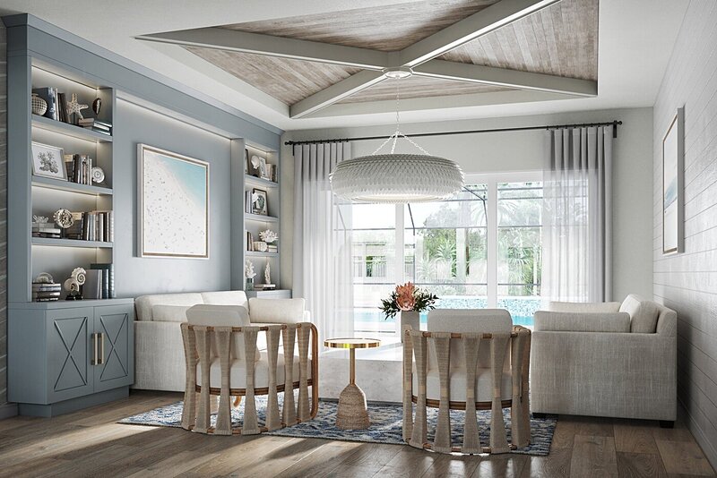 Formal Living Room Rendering
