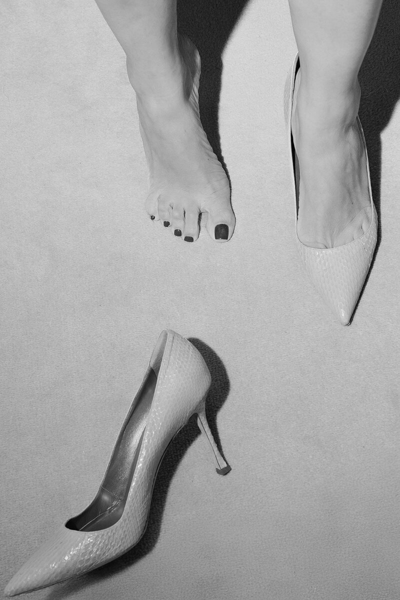 Vintage bridal shoes styled for New York editorial photoshoot with Julbox and Sara Nicole Vintage.
