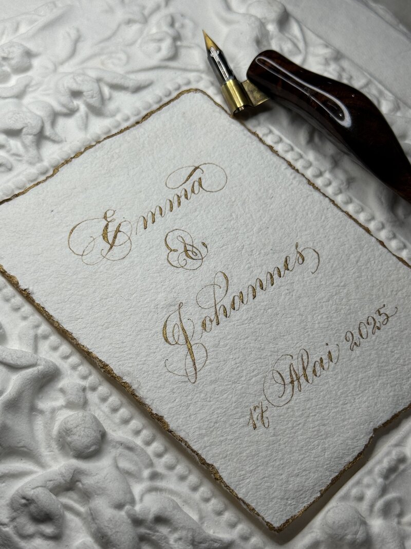 calligraphy wedding guest book