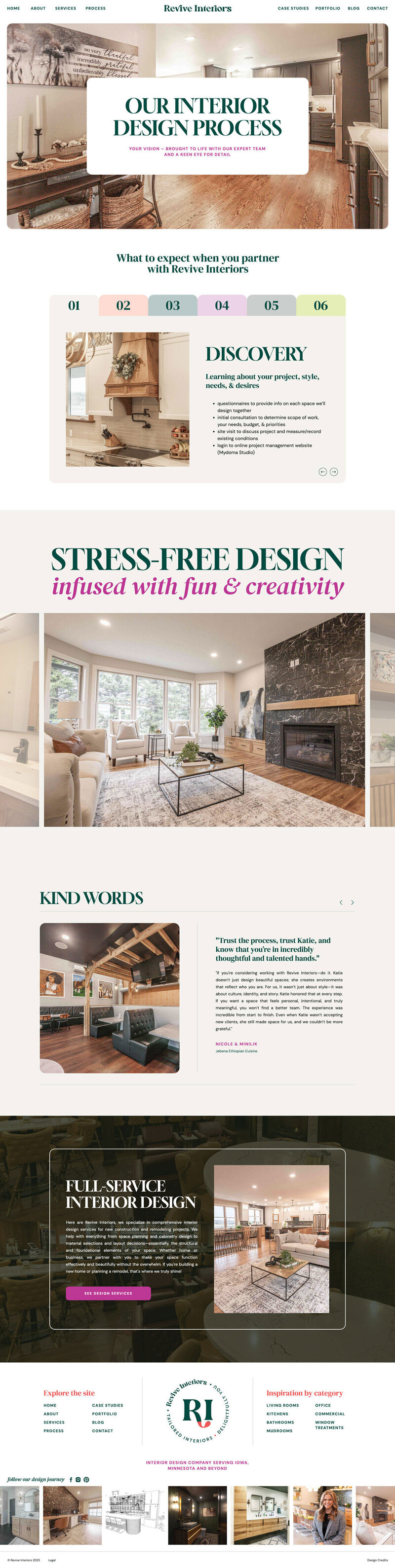 process page design after rebrand