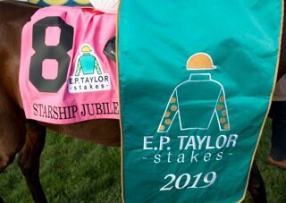 A winner's banner from a horse race.