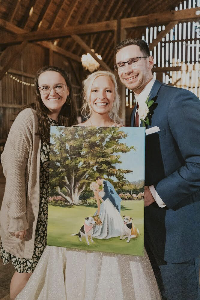 Live Wedding Painting Reaction
