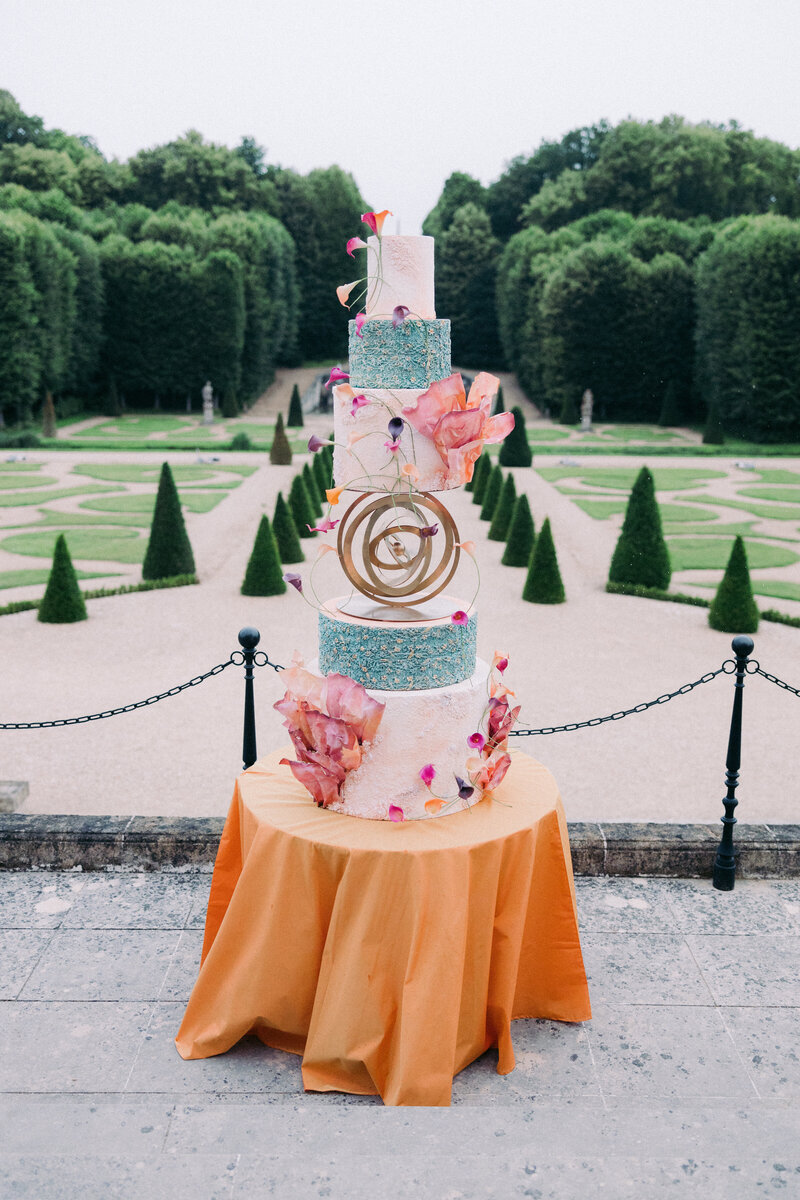 Wedding cake design wedding planner Paris castle chateau de villette