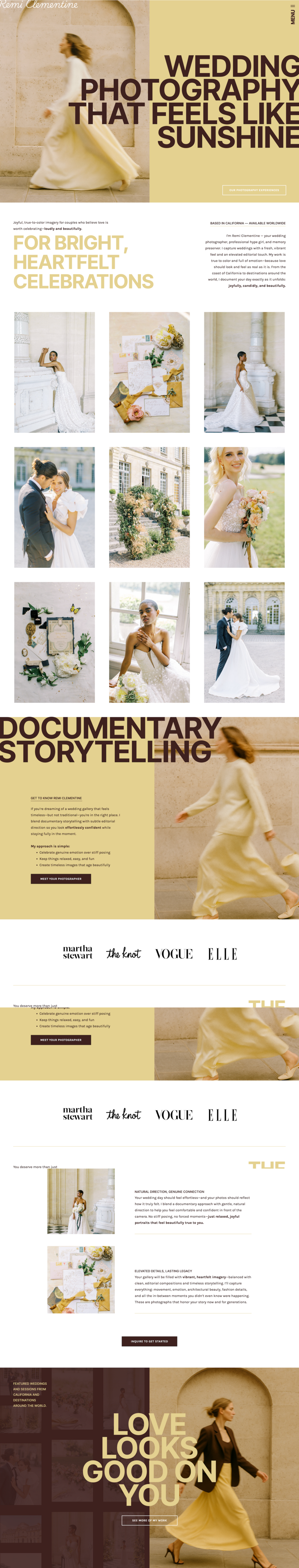 Easy-to-customize Showit website templates for photographers and creatives, designed to showcase your work and convert visitors into clients.