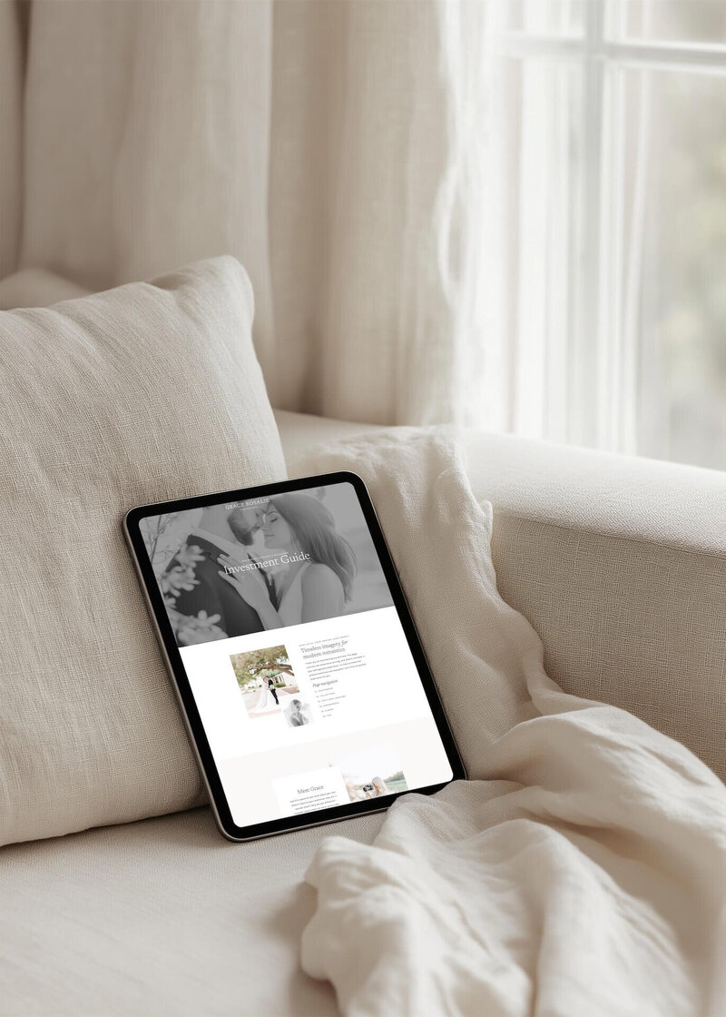 Mockup of Showit website template for photographers