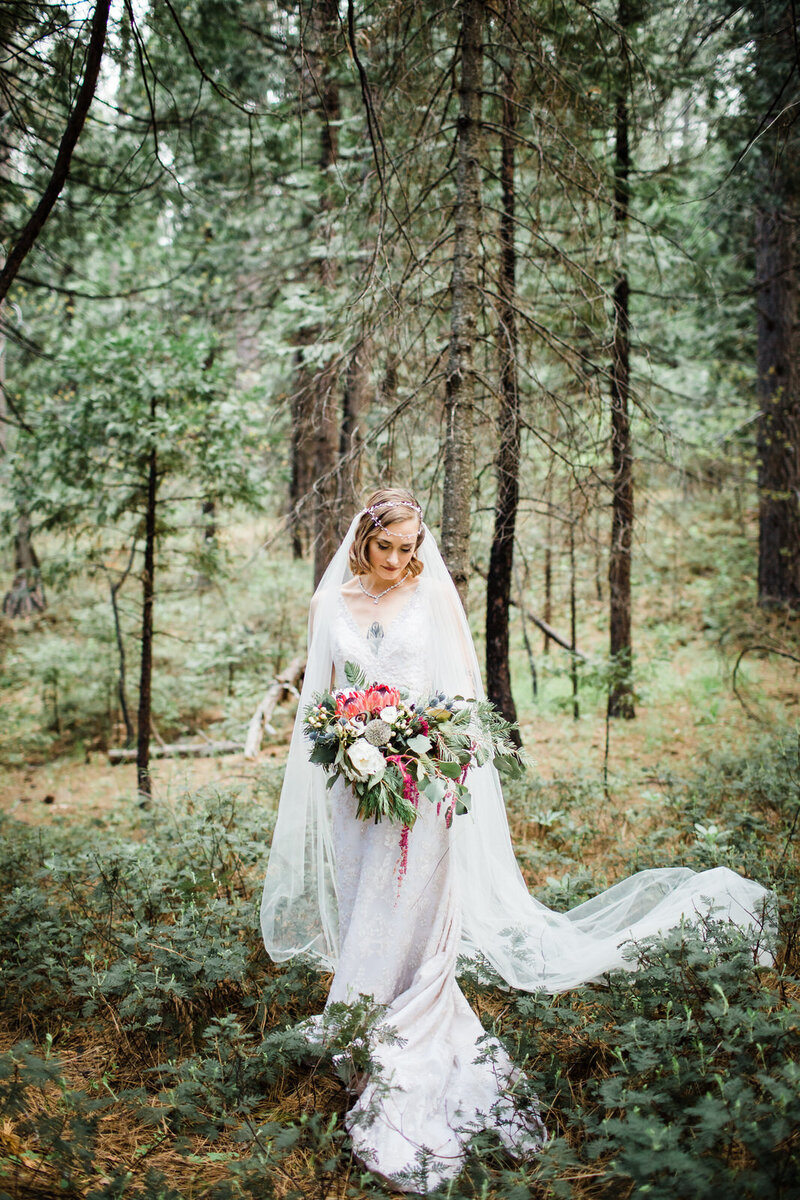 59Black Bear Inn Forest Mountain Wedding Arnold Tattooed Bride