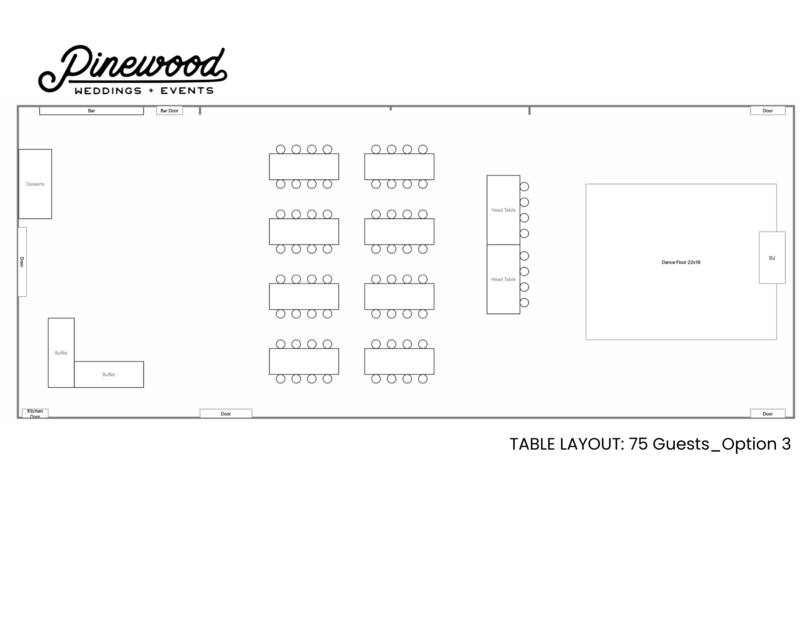 Pinewood Weddings and Events - Modern Wedding and Event Venue in Minnesota's Pine Forest - Talbe Layouts - 6