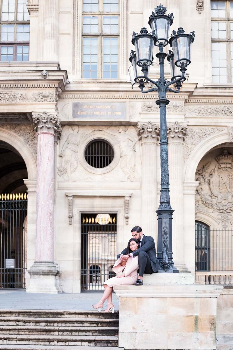 Couples photography in Paris at the Louvre for Shamik & Navi Dec 2017-2