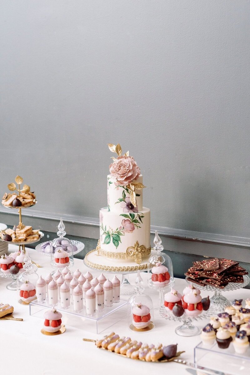 Nadia & Co Dessert Table French Exquisite Steam Whistle Brewery Wedding  Toronto Wedding Venue Jacqueline James Photography