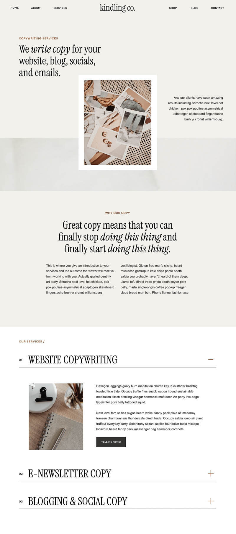 kindling-showit-website-template-for-copywriters-desktop-services-page