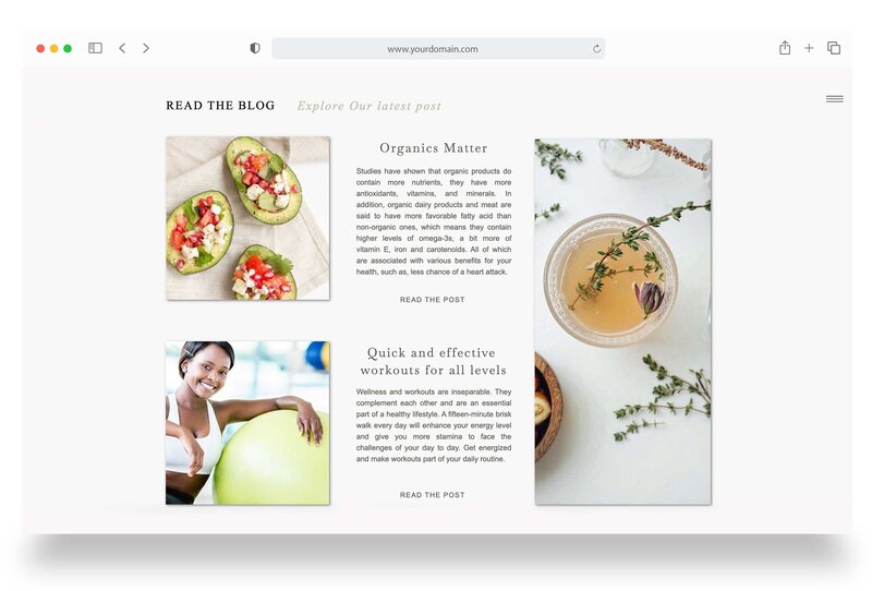 living in graphics brand website design services for creative small business owners nadine wellness center template blog