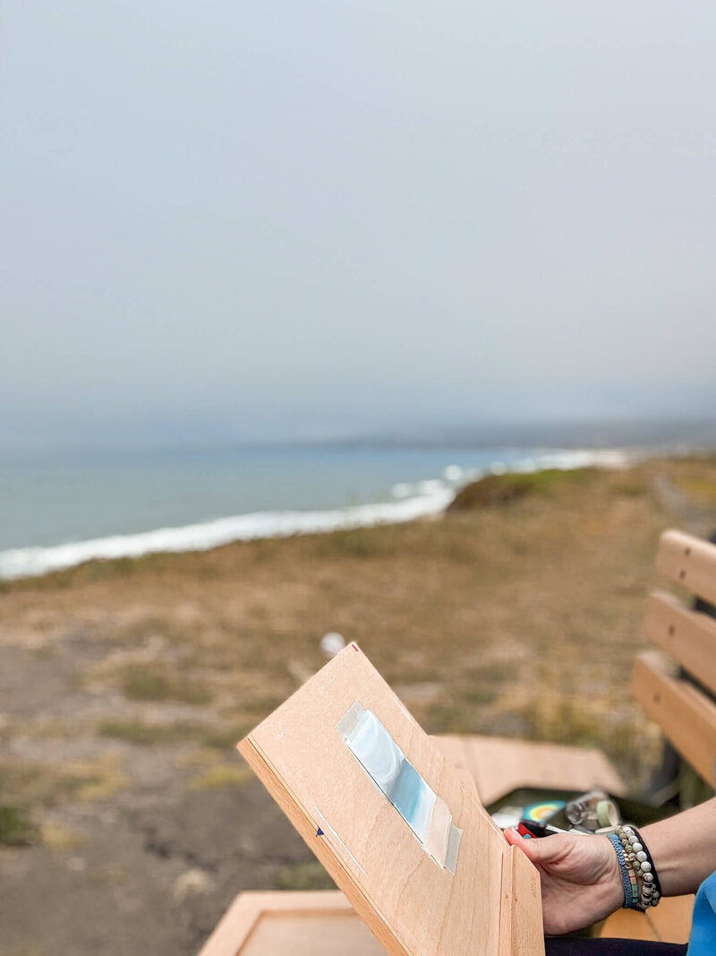 kristin vanderlip en plein air half moon bay