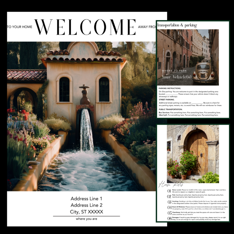 Luxury Airbnb Welcome Book