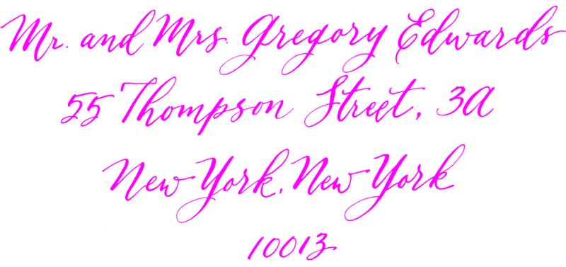 Magnolia Calligraphy Style- Magenta