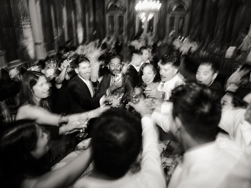 Parisian wedding party