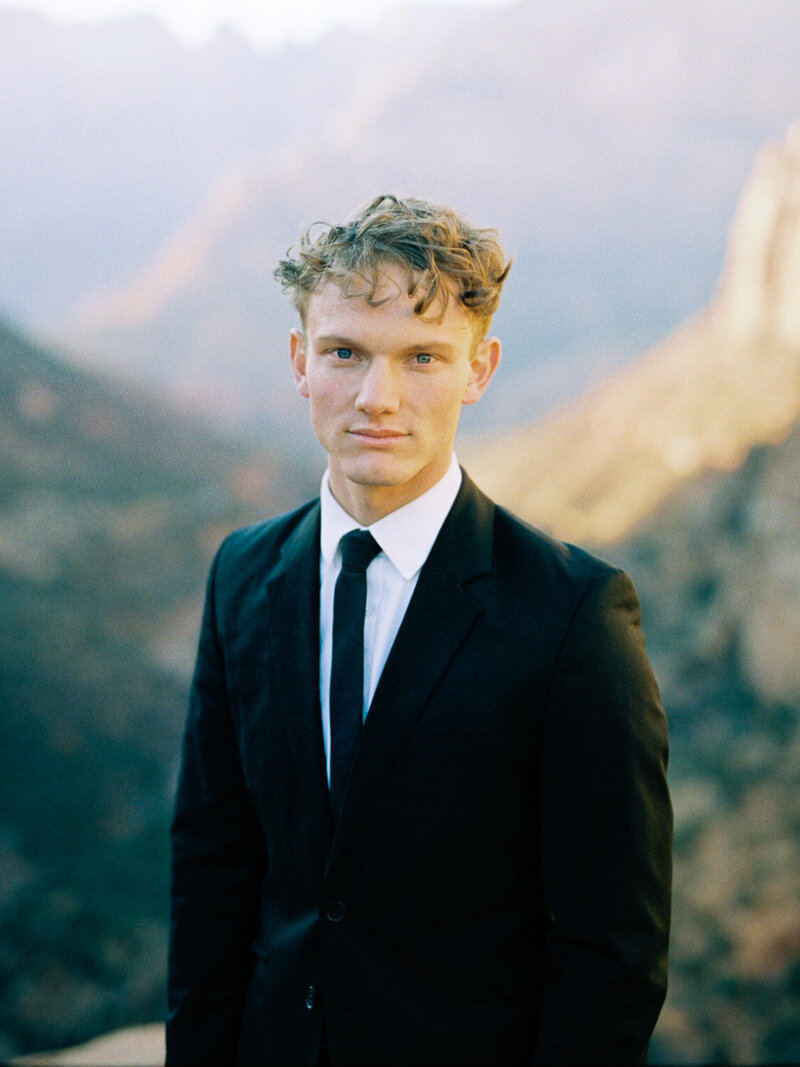 Groom Portrait in Zion National Park, Utah