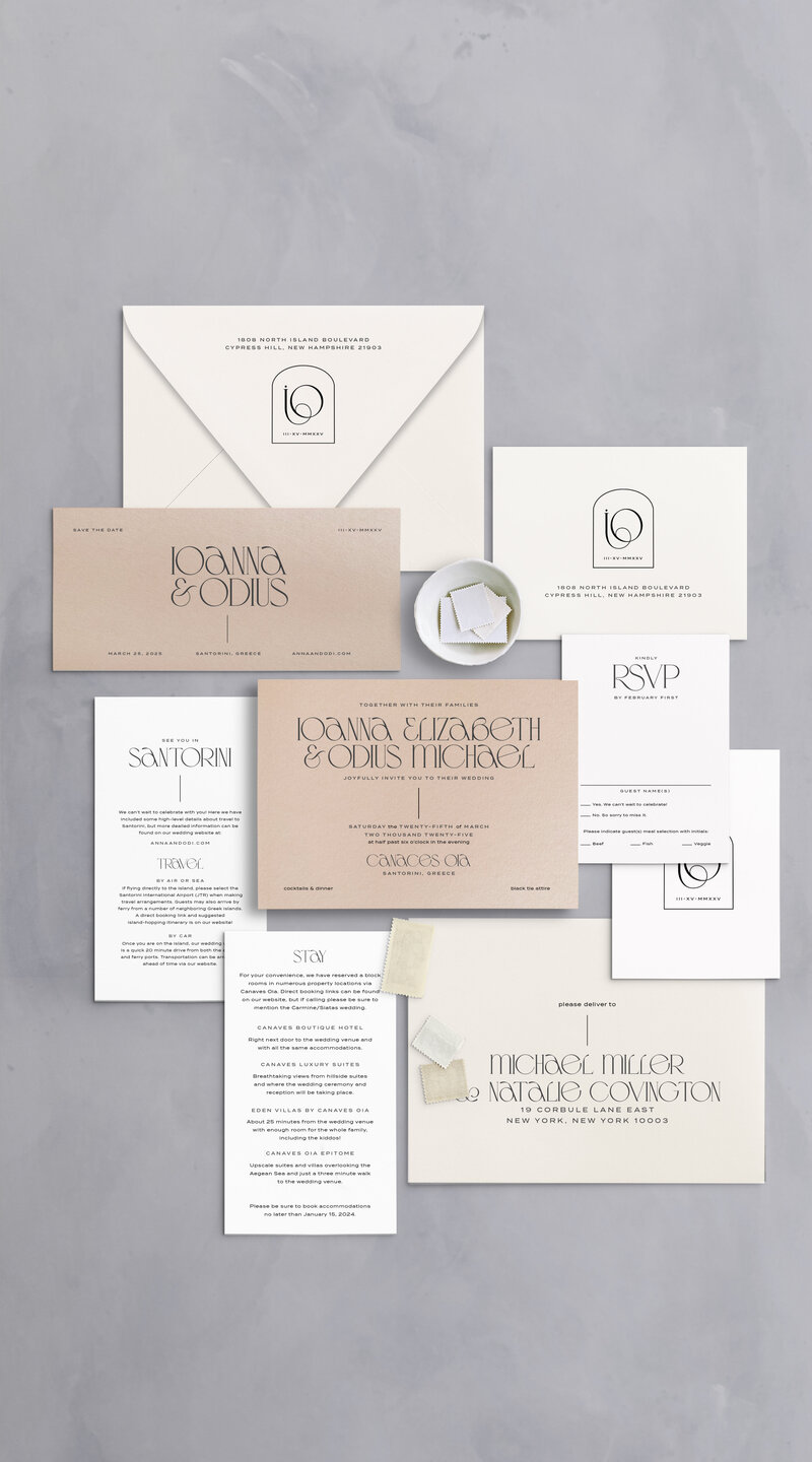 Sophisticated and modern wedding invitation