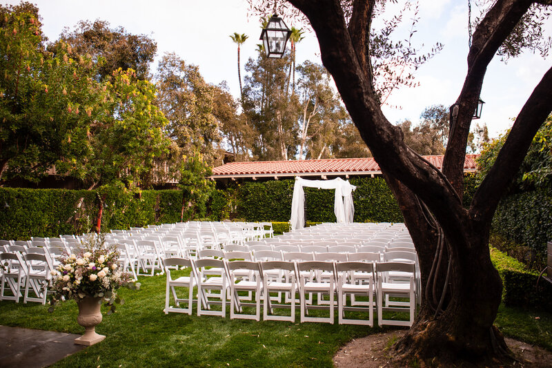 The Tented Pavilion reception site at Green Gables Wedding Estate in San Marcos, Southern California.