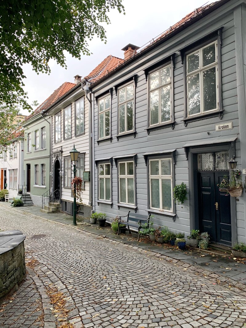 Bergen Norway Kroken street houses 