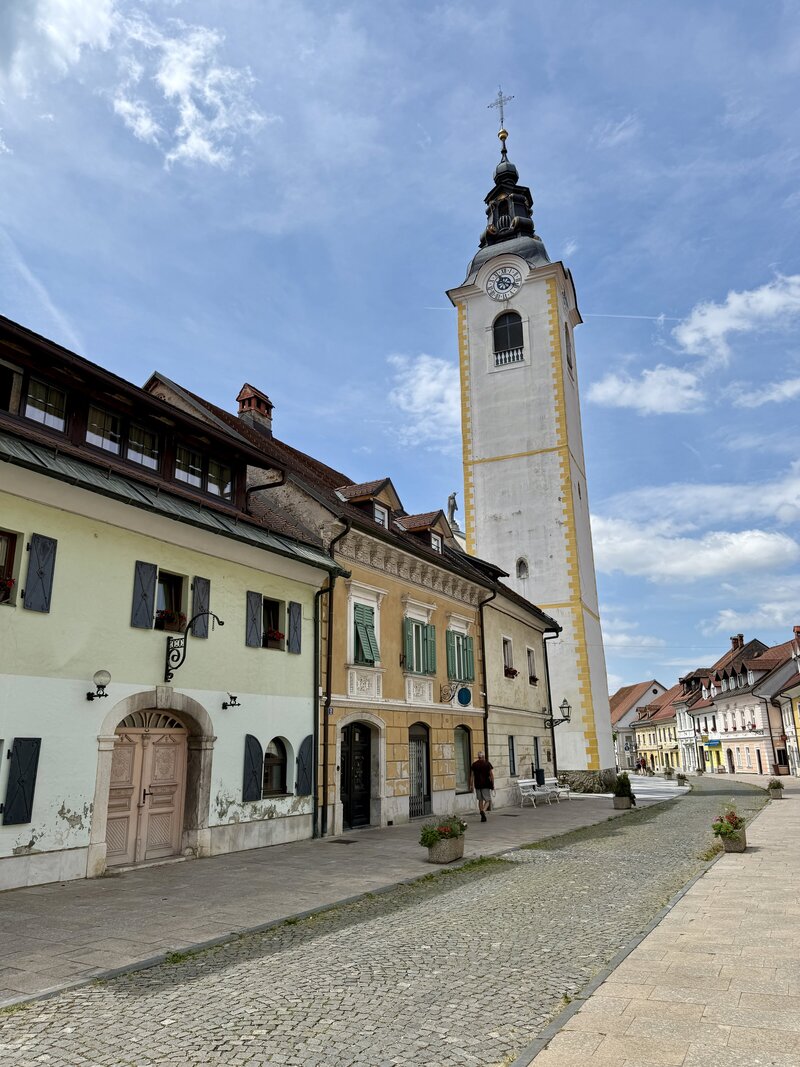 Kamnik Slovenia clock tower 