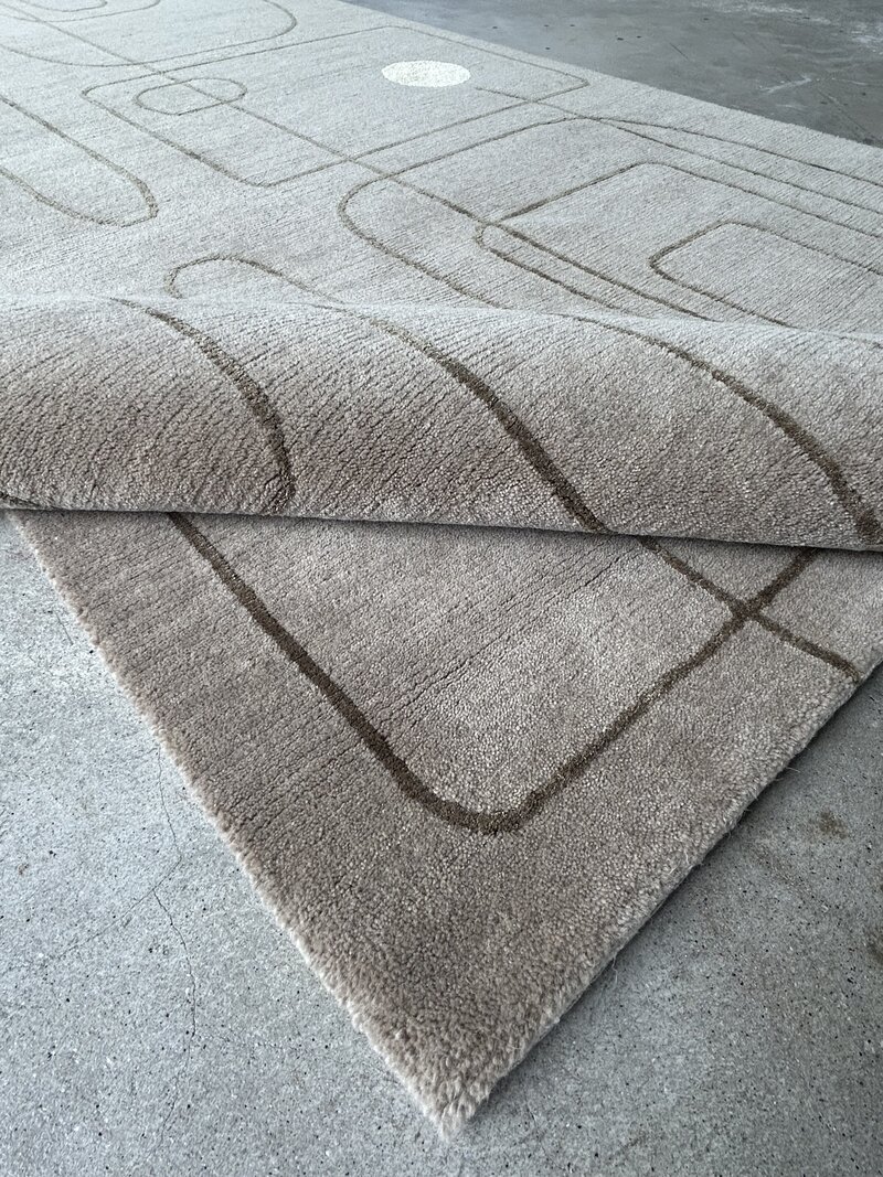 Brown Runner Modern Art custom runner angle