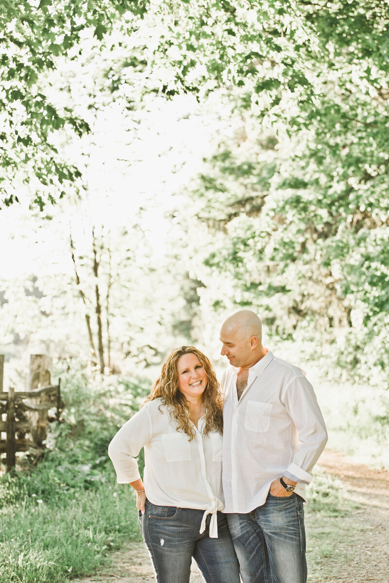 Capturing a love rooted in time and shared experiences—Denise and Kevin in their favorite natural setting.