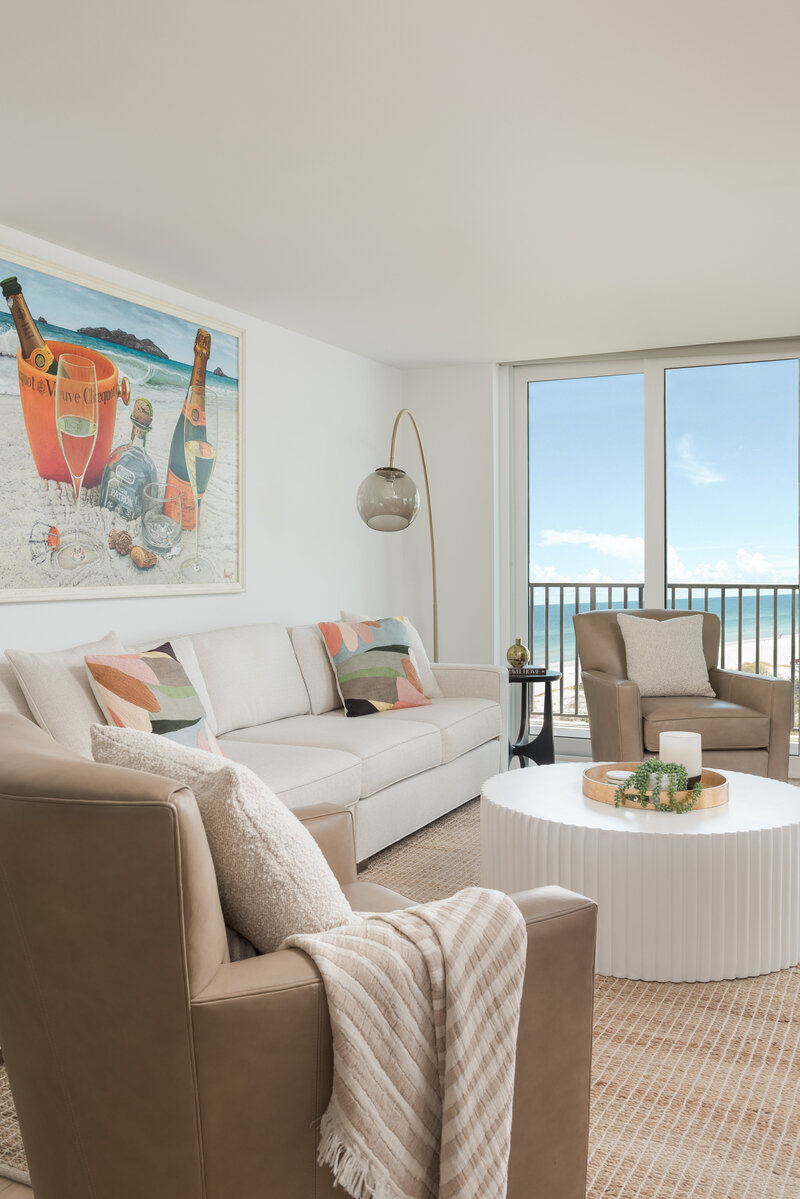 White couch and accents at Always on Vacay_Scarbro Design