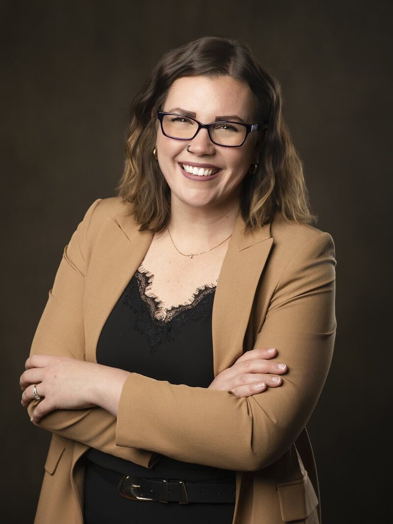 Doctor headshot photographed in Edmonton corporate photography studio