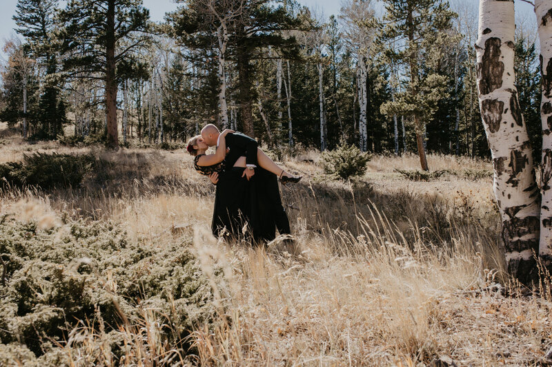 couple in woods