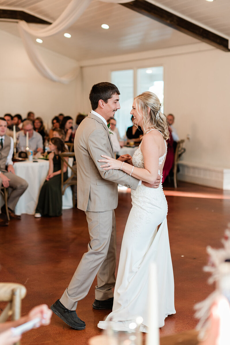 The River Place Destination Wedding Venue in The Smoky Mountains | Bride and Groom First Dance