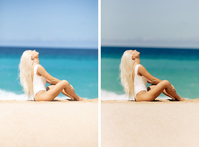 Before and After image from the Horizon Found Lightroom Presets | Horizon Collection