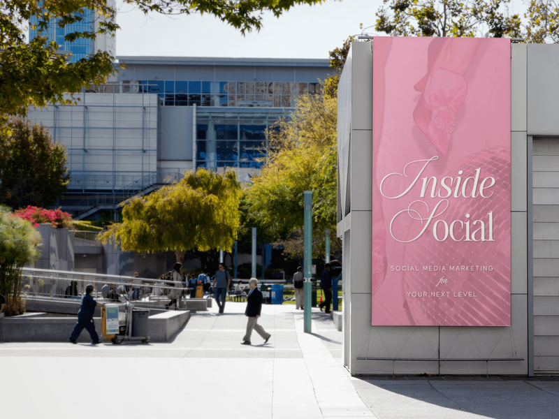 Billboard mockup for Inside Social branding created by Leithal and Co