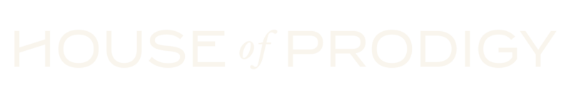 House of Prodigy cream primary logo