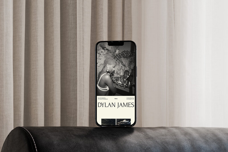 Dylan James showit website template mobile mockup