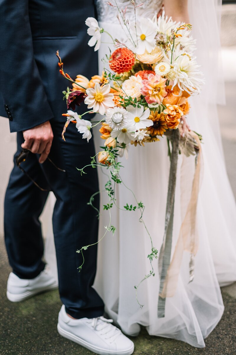 wild and romantic wedding bouquet