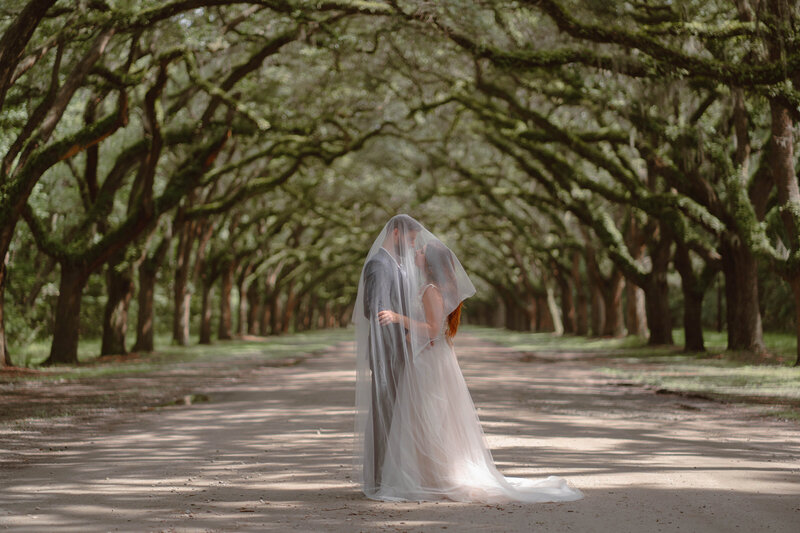 bride and groom gazing into each other's eyes