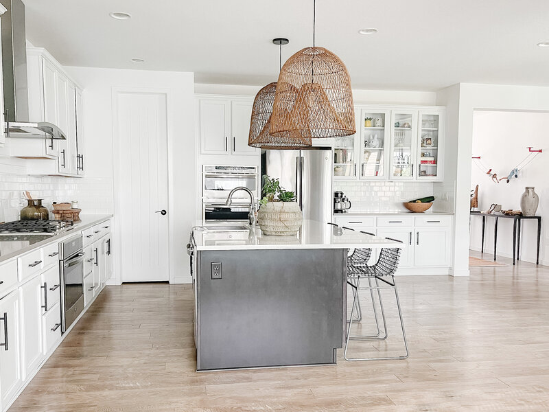 Mixed Wood Tone Kitchen Design / Broomfield Colorado Interior Design /Teak and Amber Interiors