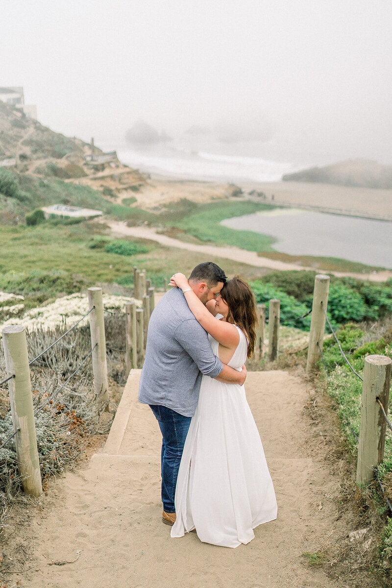 A picturesque engagement session at Point Reyes National Seashore in California, photographed by Tiffany Longeway Photography.