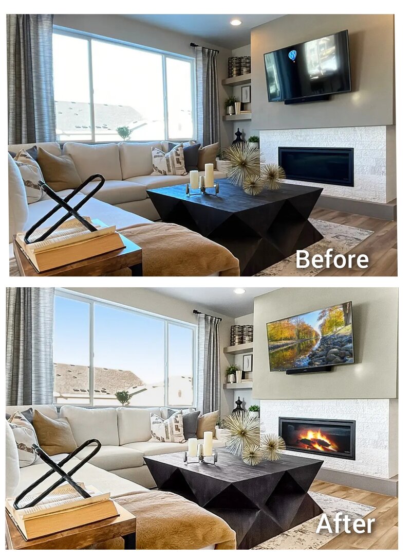 DIY Real Estate Photography Fireplace