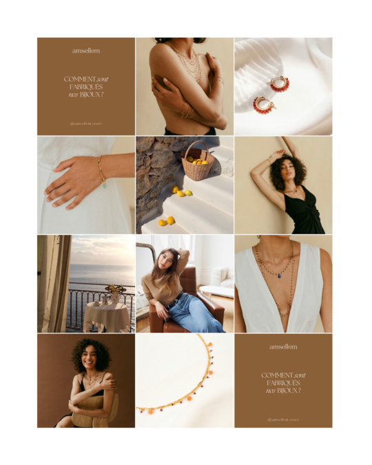 création d'un feed instagram pour une marque de bijoux lyonnaise