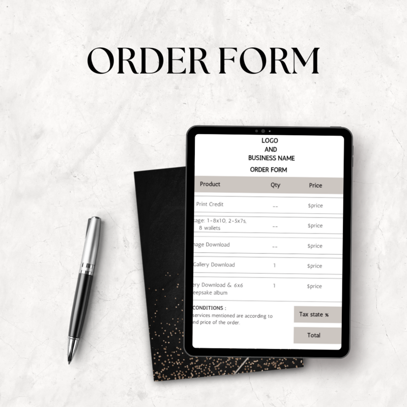 Order Form Mock up