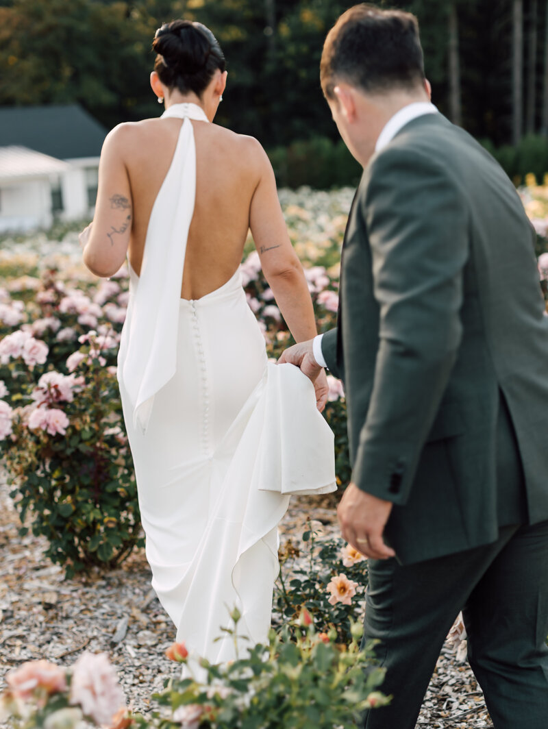 Bride and groom hugging after exchanging heartfelt vows captured by a Phoenix Wedding Photographer