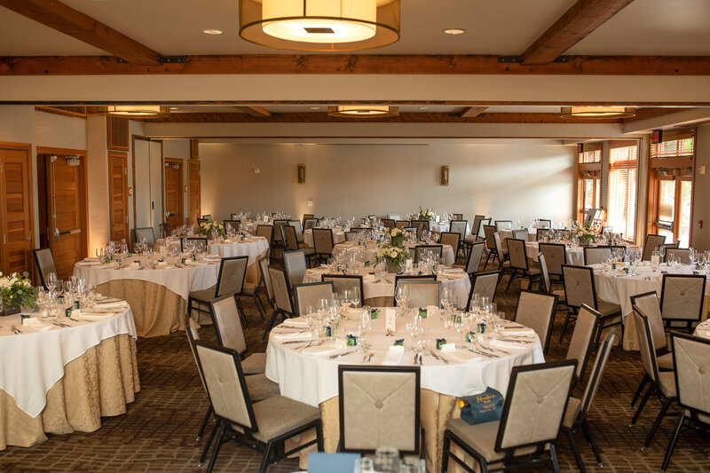 indoor banquet  wedding reception room at willows lodge